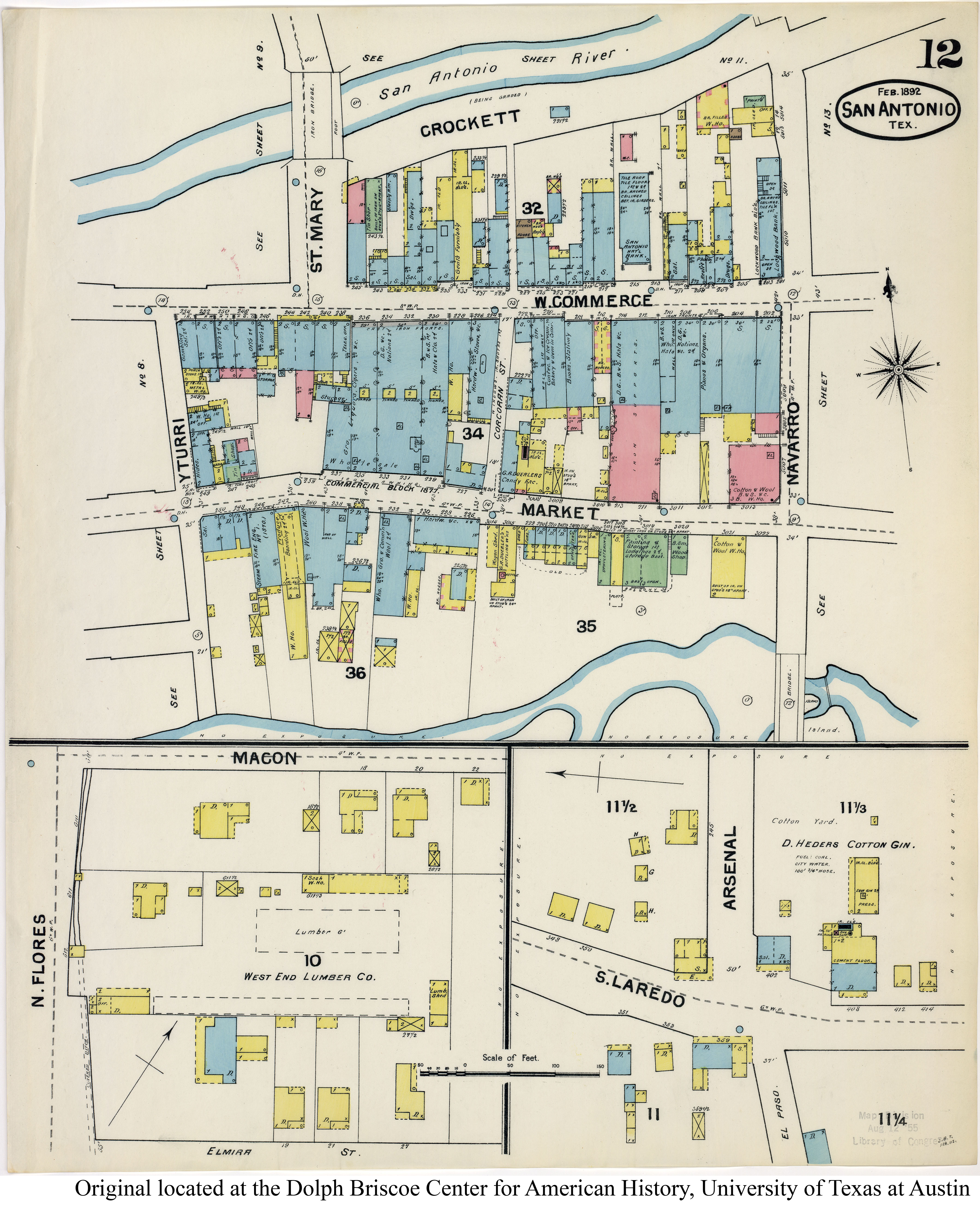 SiteMapsFolder Txu Sanborn San Antonio 1892 12