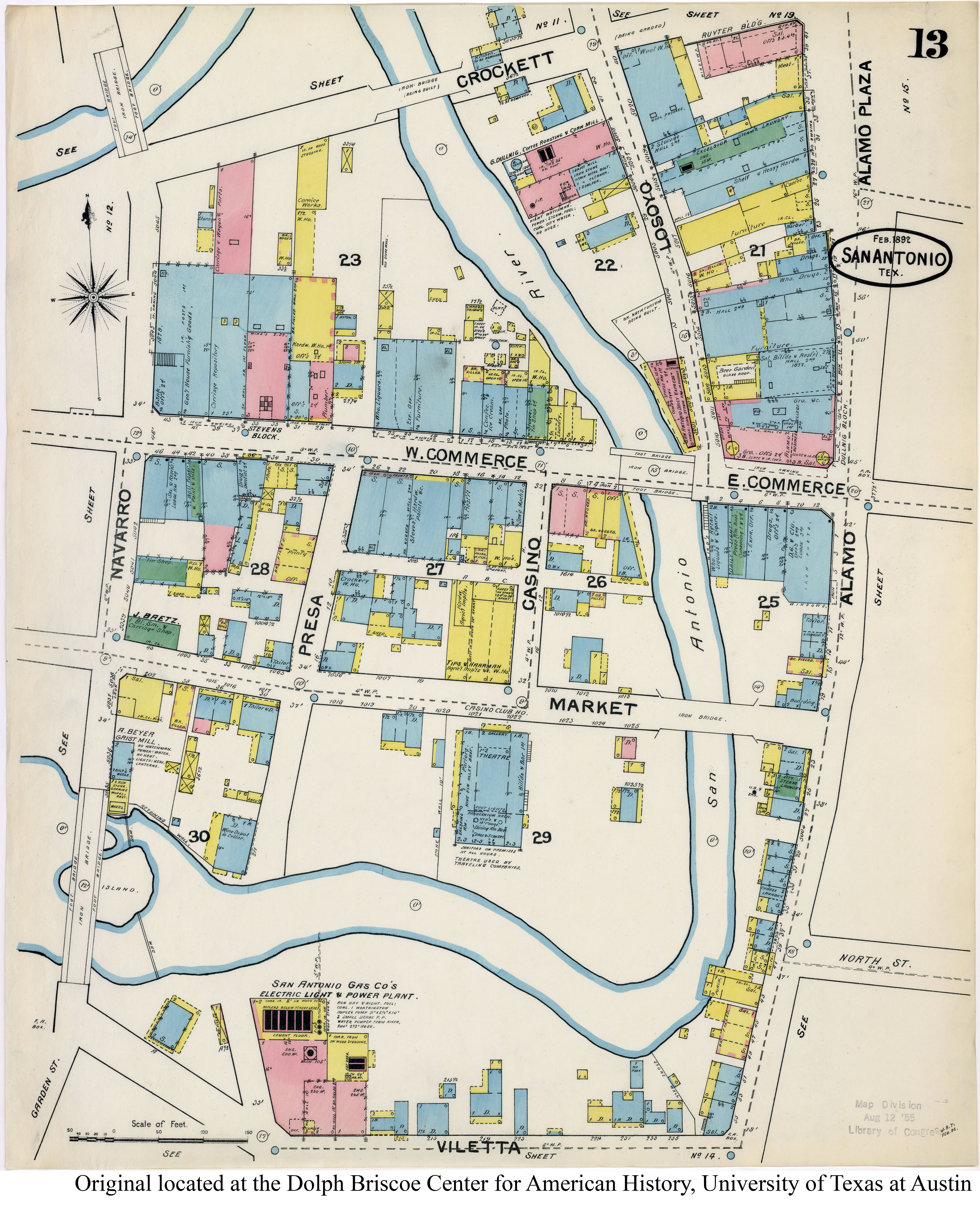 SiteMapsFolder Txu Sanborn San Antonio 1892 13