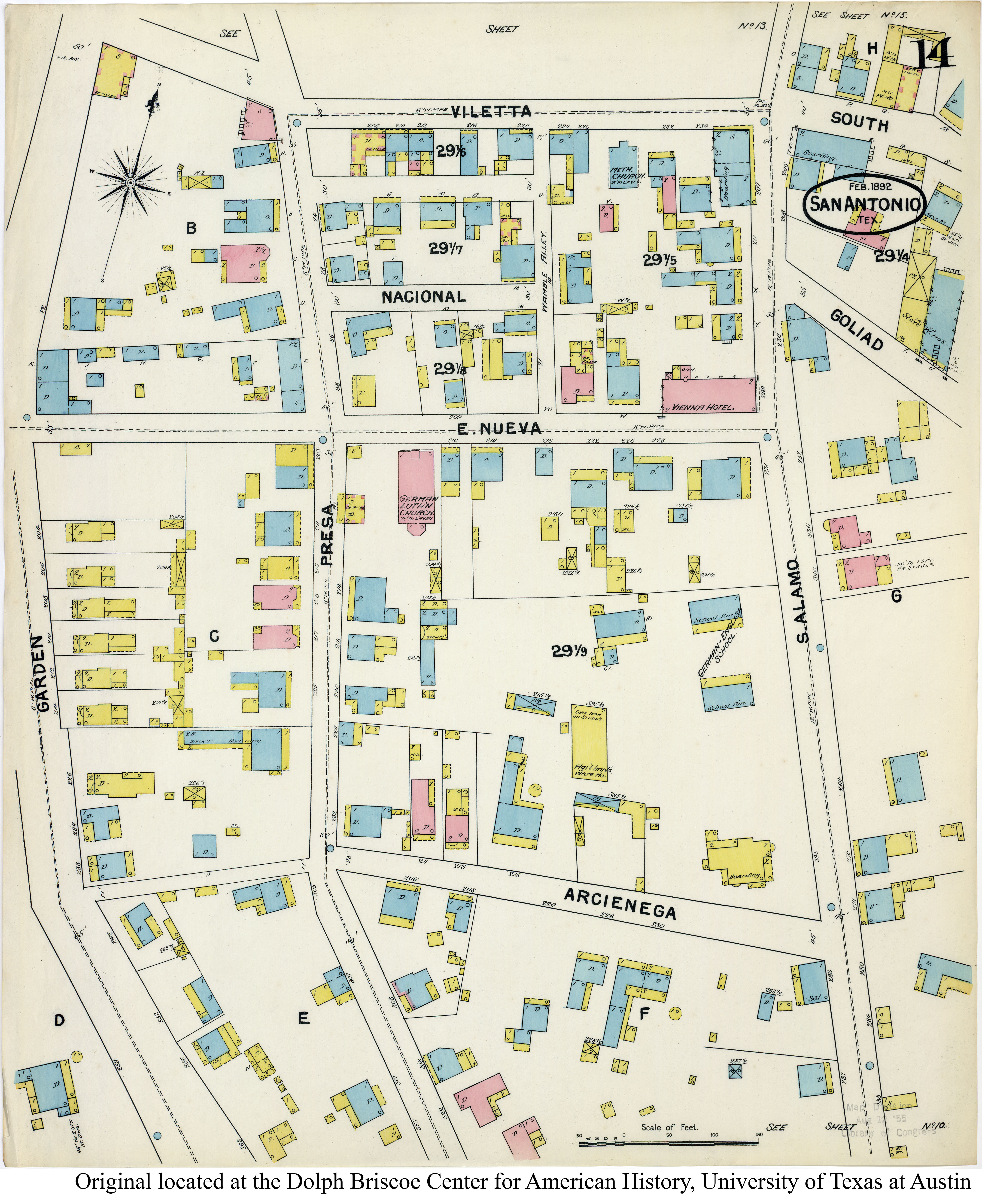 SiteMapsFolder Txu Sanborn San Antonio 1892 14