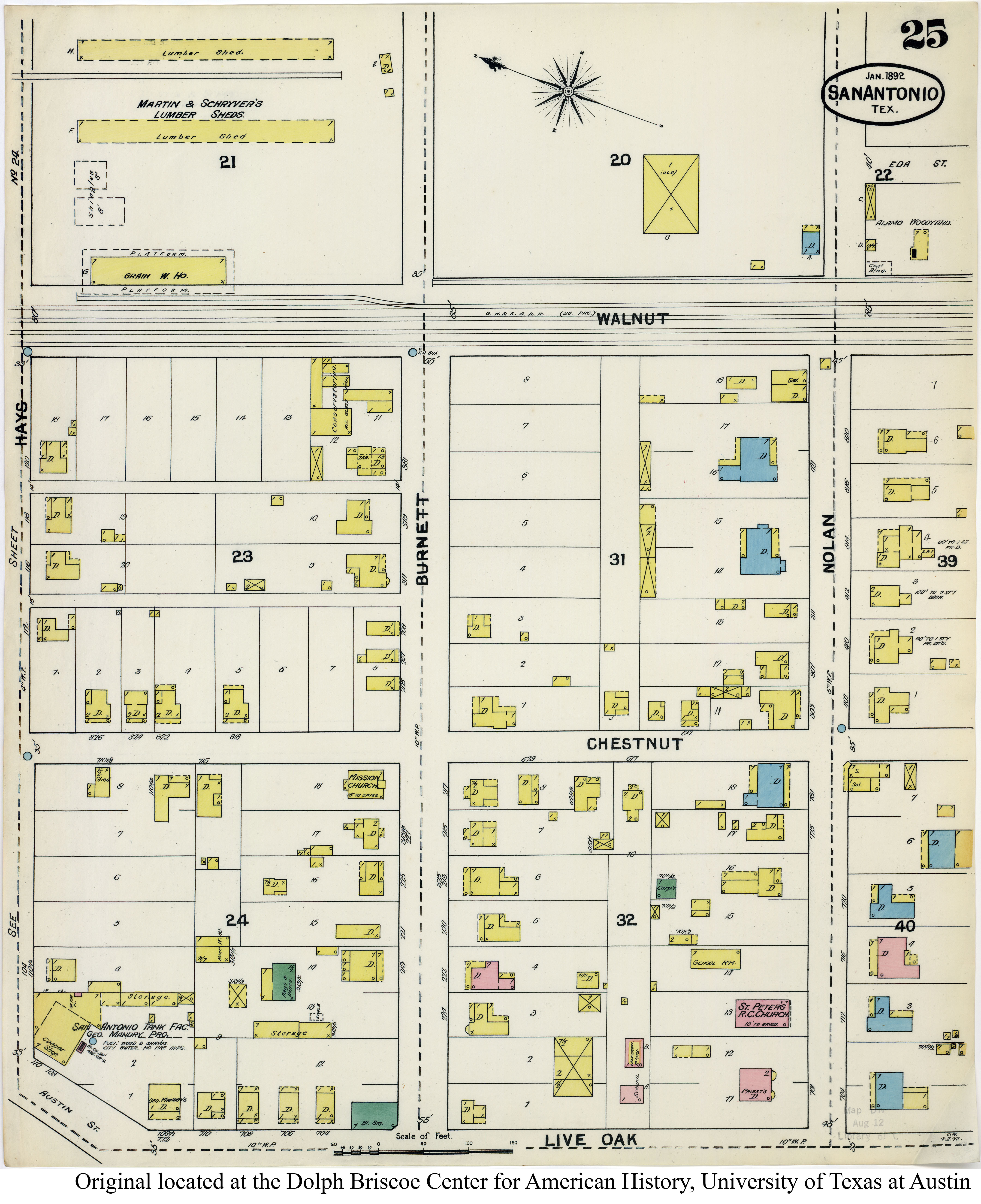 SiteMapsFolder Txu Sanborn San Antonio 1892 25