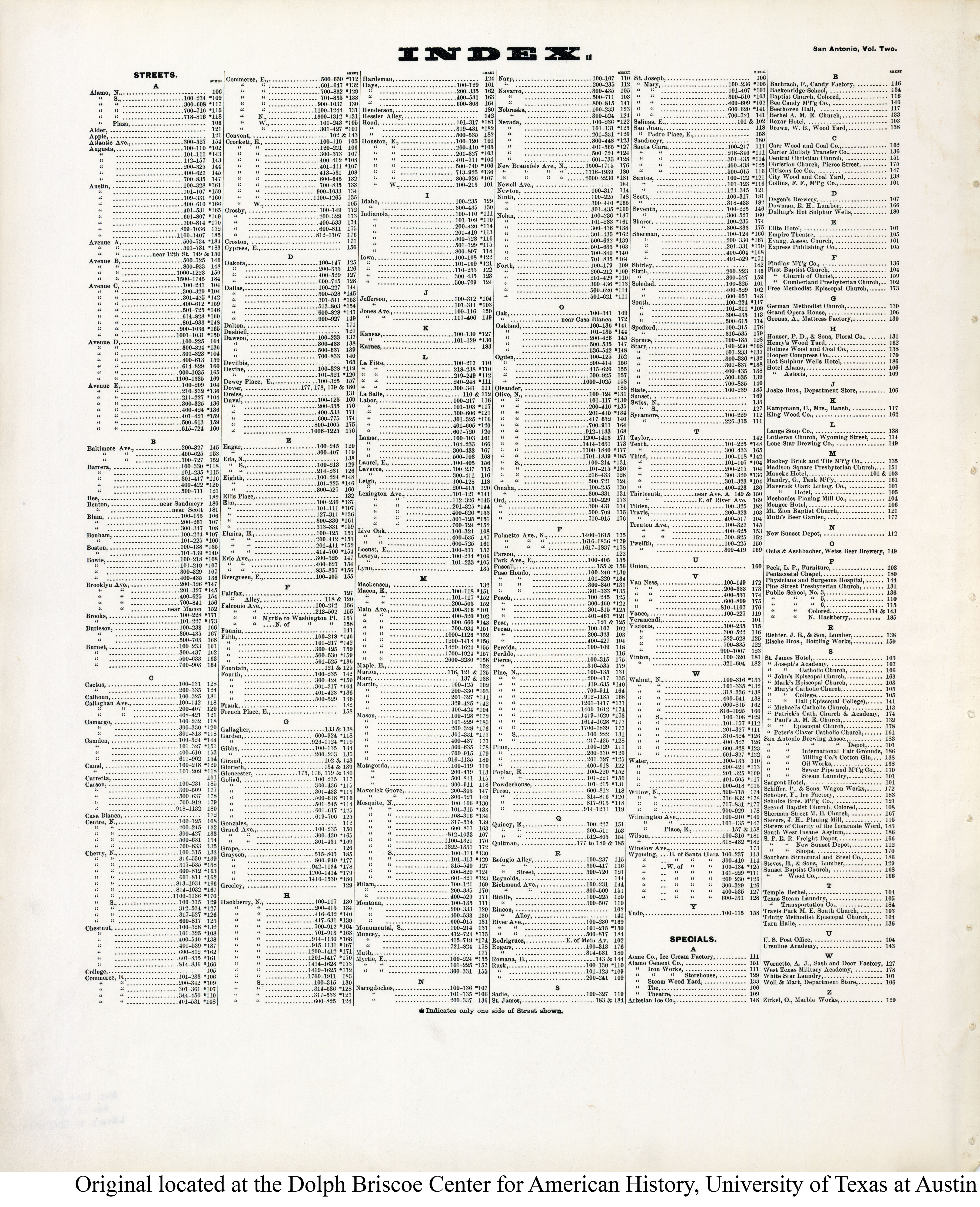SiteMapsFolder Txu Sanborn San Antonio 1904 Vol2 101i